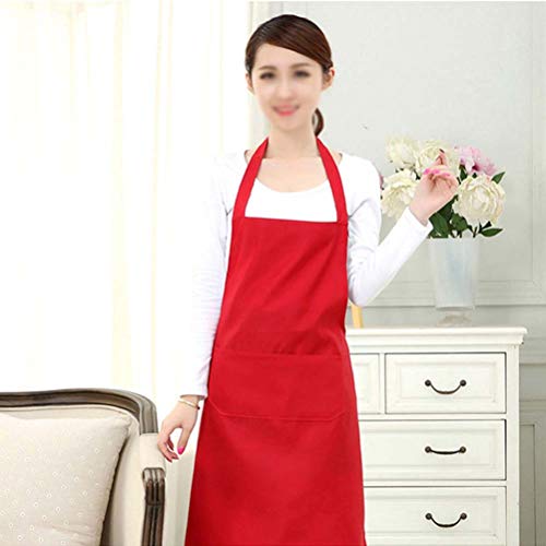 DOITOOL Avental de cozinha, 2 peças de cor pura, avental impermeável para restaurante e cozinha de c