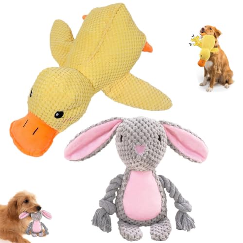 Giocattolo per cani, giallo anti-stress per cani, giocattolo squittio con carta stropicciata, giocattolo da masticare per cani, corda di cotone, giocattolo interattivo per cuccioli, cani di media
