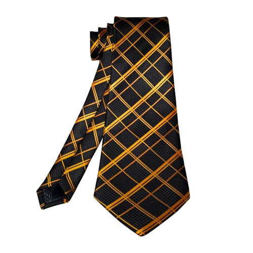 Image of 5PCS Mens Premium Silk Tie, Pocket Square, Cufflinks, Drilled Tie Ring and Lapel Pin Set for Wedding Groom Party