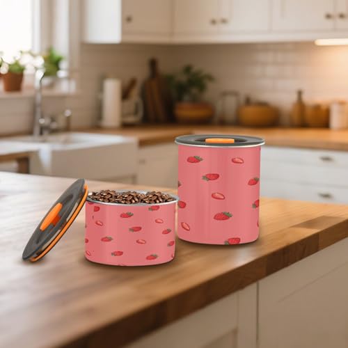 Contenedor de café hermético acero inoxidable 17oz rojo miniatura 6