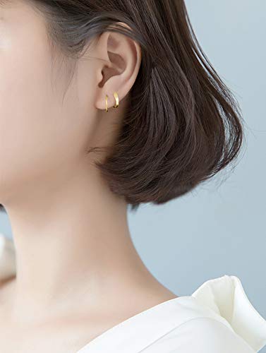 Reffeer 925 Sterling Silver Minimalist Crawler Earrings Wrap Cuff Earrings For Women Teen (Yellow) #TOP2