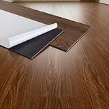 MAKA Pavimento PVC Adesivo Effetto Legno Parquet Listone, 15 Pezzi per 2 Metri Quadri, Rivestimento Autoadesivo per Pavimenti Interni, Doghe Sottili Tagliabili da 0.2 cm (Quercia Scura)
