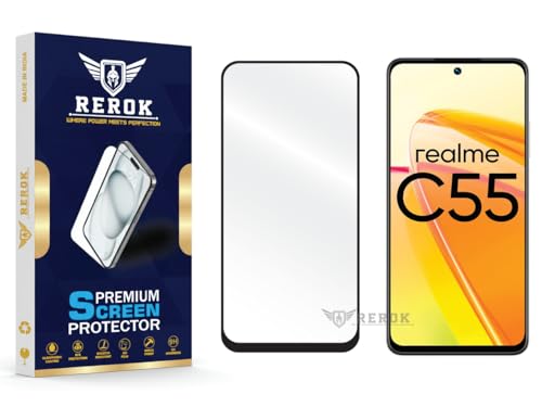 Image of Gorilla Tempered Glass Screen Protector Compatible with Realme C55 [Pack of 1] | Edge-to-Edge, Bubble-Free, Case Friendly, Easy Installation Kit