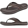 KuaiLu Mens Sport Flip Flops Comfort Orthotic Thong Sandals with Plantar Fasciitis Arch Support Outdoor Summer Beach…
