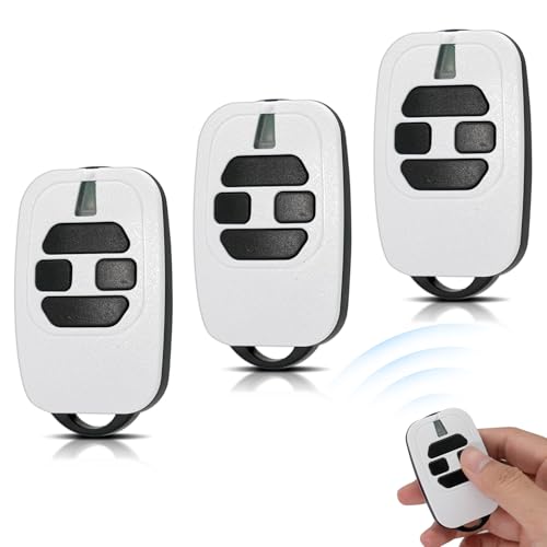 433,92 MHz Telecommande Portail, télécommande Compatible avec GTI2/4, GT2/4, Mio TR2/4, Mio TR2N/4N,Bip Portail de Garage,Blanc,Lot de 3