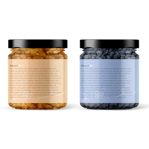 Image of Goshudh Raisin 250g + Black Raisin 250g Combo Pack | Natural Sweetness & High Iron, Improves Digestion & Stamina (500gm Combo Pack)