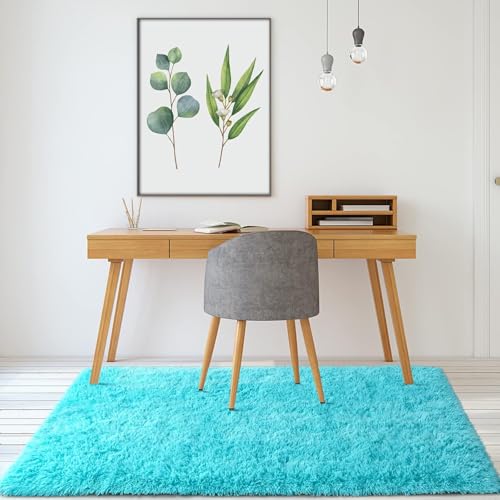 Merelax Modern Soft Fluffy Small Shaggy Rug For Bedroom Livingroom Dorm Kids Room Indoor Home Decorative, Non-Slip Plush Furry Fur Area Rugs Comfy Nursery Accent Floor Carpet 2X3 Feet thumb #1