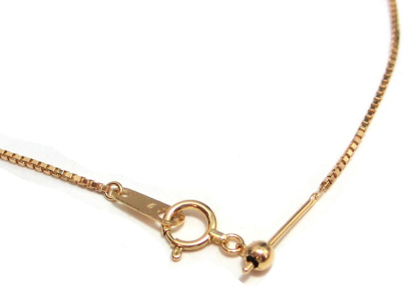 【純国産☆】ピンスライド　k18YG ベネチアン　ネックレス　無段階アジャスター 純国産☆】ピンスライドk18YG ベネチアンネックレス無段階アジャスター