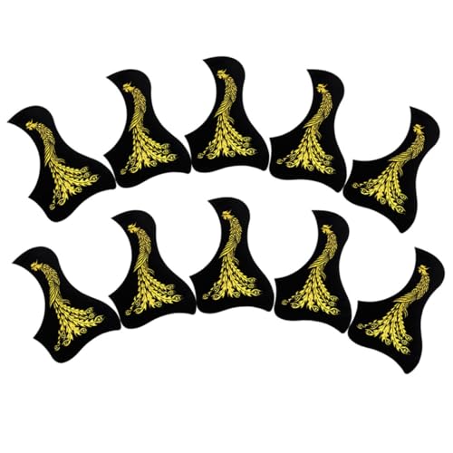 FAVOMOTO 10pcs Acoustic Guitar Pickguards Scratch Guitar Protective Plates Lightweight Replacement