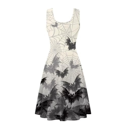 Image of Dreaweet Casual Sleeveless Dresses for Women Girls, Round Neck Tank Dresses with Pockets Summer Sundress Size XS-4XL