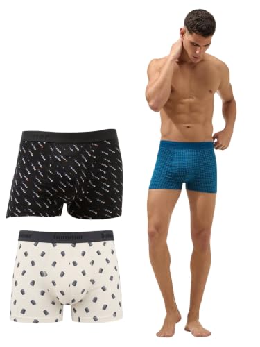 Image of Bummer Men's Premium Cotton Underwear | Fine Combed Cotton with Elastane for Stretch | Ultra Breathable Innerwear | Soft Fabric & No-Roll Waistband | Printed Trunks & Inner Combo for Men