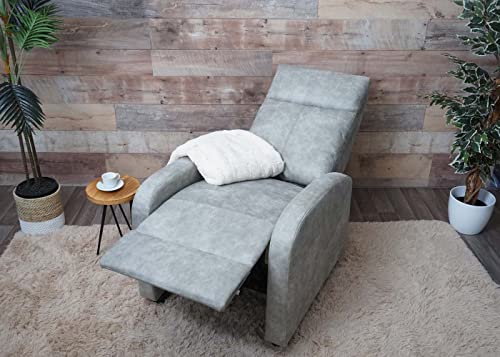 Mendler Fernsehsessel HWC-F76, Relaxsessel Sessel Liegesessel, Liegefunktion verstellbar Stoff/Textil - Vintage hellgrau – Bild 8