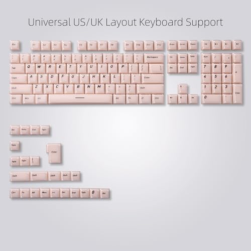 Image of Womier Thick Jelly Keycaps Frosted, Pink Foundation Shine Through Keycaps
