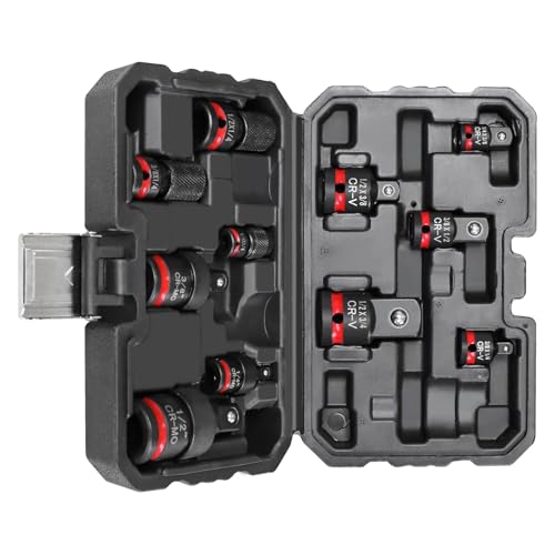Kit adaptateur de visseuse à percussion et clé 1/4" 3/8" 1/2" pour entretien