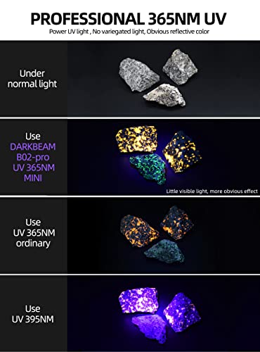 Darkbeam Uv Flashlight Filtered 365Nm Black Light Wood's Lamp, Usb Rechargeable Blacklight Led Ultraviolet, Powerful Mini Portable Handheld For Pet Urine, Rocks, Minerals, Leak Detection, Resin Curing #TOP5