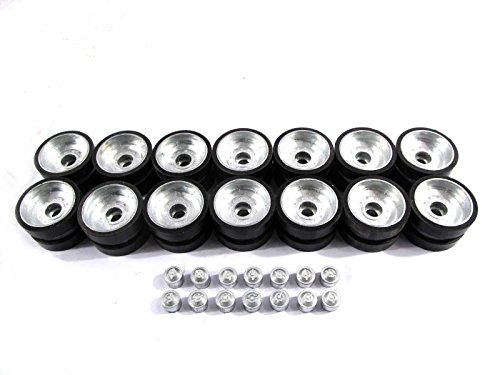 Mato Metal Road Wheels with Bearings caps and Rubber treads for Heng Long 1 16 2.4G American M1A2 Abrams 3918-1 Tank rc Tank