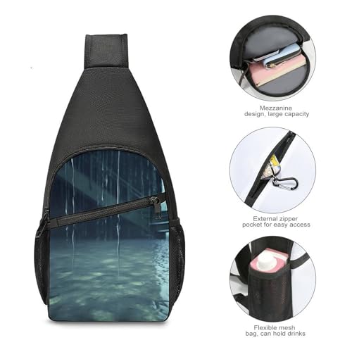 Mochila deportiva tipo sling para senderismo y uso casual miniatura 5