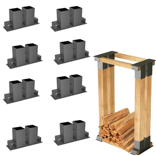 LILIIN Holzstapelhilfe für Kaminholz Feuerverzinkt Holzstapelhalter Brennholzregal Kaminholzhalter Brennholz Stapelhilfe Kaminholzregal aussen und innen (8 Stück) LILIIN Holzstapelhilfe für Kaminholz Feuerverzinkt Holzstapelhalter Brennholzregal Kaminholzhalter Brennholz Stapelhilfe Kaminholzregal aussen und innen (8 Stück)