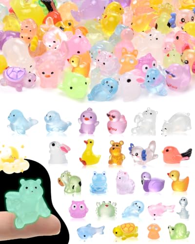 Image of FEXIA 25 Styles Mini Resin Animals,100 PCS,Fairy Garden Accessories Outdoor