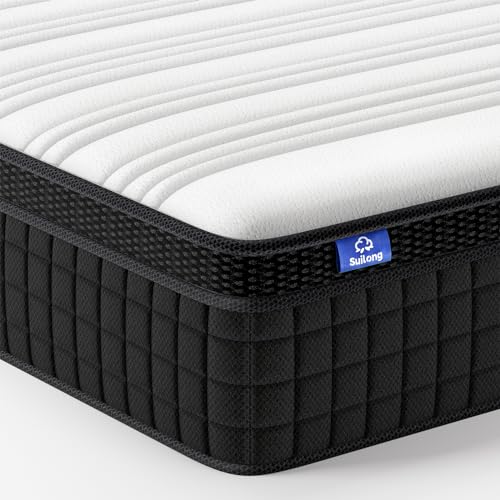SuiLong Matelas Hybrid 180x200,25cm Epaisseur,Ressorts Ensachés Mousse à Mémoire de Forme, Matela Confort Ergonomique Orthopédique, Confort Mi-Ferme,Multicouches Extra Confort 7 Zones, Oeko-tex