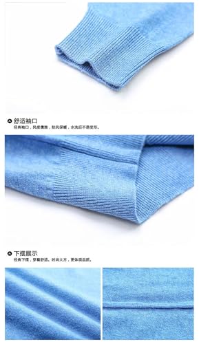 Men Solid V-Neck Bottoming Sweaters Autumn Winter Warm Casual Long Sleeve Basic Knitted Pullovers Tops2