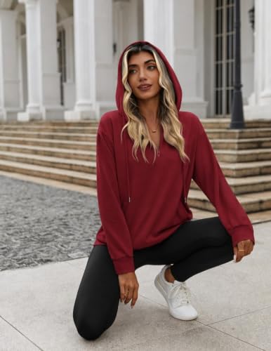 Image of Zeagoo Hoodies for Women Half Zip Up Oversized Sweatshirt Fall Clothes 2026