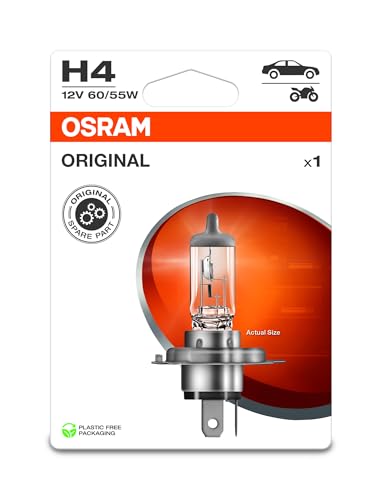 OSRAM ORIGINAL LINE 12V, H4, halogen headlight lamp, Single Blister (1 lamp)