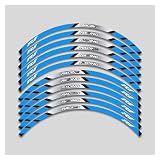 Accesorios Modificación Para Y&AMAHA Para YZFR1 Yzf R1 17 Pulgadas Pegatinas Para Ruedas De Motocicleta Llanta De Rayas Reflectantes Juego De Calcomanías Decorativas Impermeables (Color : 8)