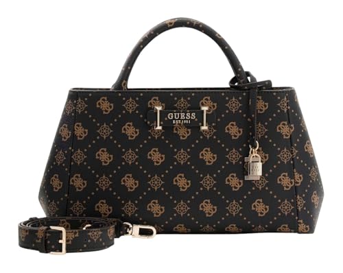 GUESS sac à main Carrie Logo marron foncé, sac à épaule et bandoulière Espresso