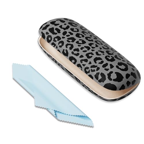 Image of Eyeglasses Case, Portable Hard Shell Protective Case for Glasses, Eyeglass Holder Box for Women with Cleaning Cloth