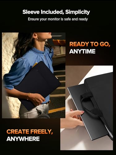 Image of UPERFECT QLED 24 inch 144Hz Portable Monitor 1080P 145% sRGB 450Nits w /Stand & VESA, HDMI USB-C FHD Travel Monitor for Laptop /Gaming Devices /Phone /Mini PC, External Second Screen for Gaming & Work