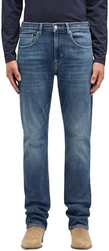 7 For All Mankind Men's The Straight Estate Jeans, Dark Blue, 36W