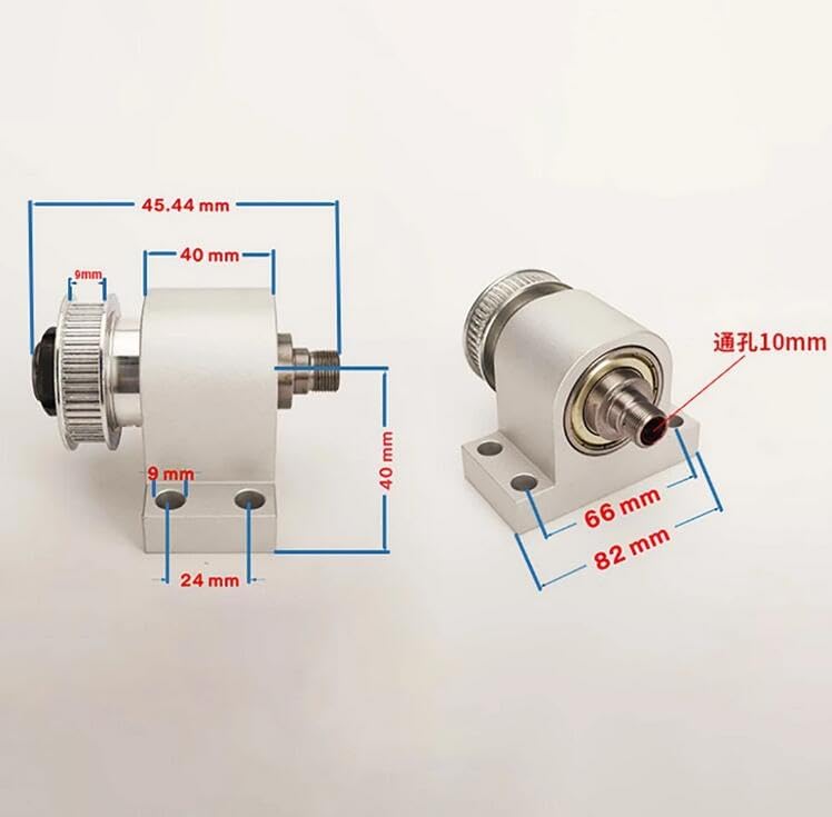 Mini Spindle Lathe Set, Three-Jaw Four-Jaw Chuck DIY Woodworking Bead Machine 10MM Through Hole Aluminum Alloy Base with Motor (Three Jaw Set)