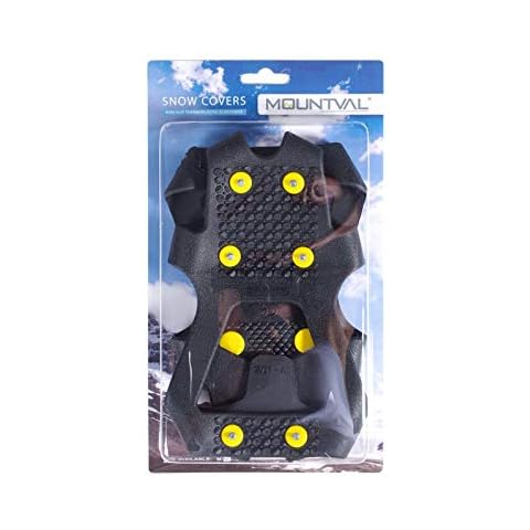 Ice and Snow Grips, Slip On Stretch Durable Cleats Crampons, Mountval Snow Covers, Various Sizes (S / 35-37 EUR / 2-4 UK Women) Cover