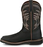 Justin Widowmaker 11' Waterproof Steel Toe Work Boots for Men - Durable, Slip-Resistant, Comfortable Safety Footwear, Black - 8.5 D