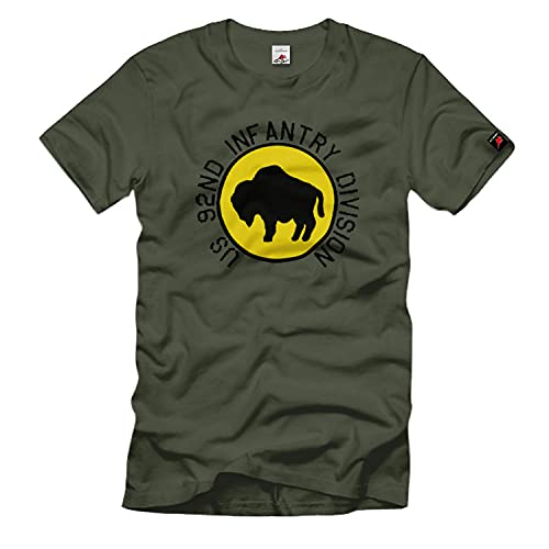 T-shirt US 92nd Infantry Division militaria olive en taille XXXL pour passionnés
