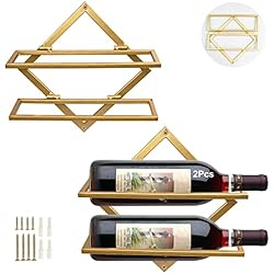 Estanterias Para Tintes Soportes de Pared para Botellas de Vino Tinto, Estante para Botellas de Vino de Hierro, Soporte de Exhibición de Botella de Vino, para Bar Restaurante Decoración del Hogar