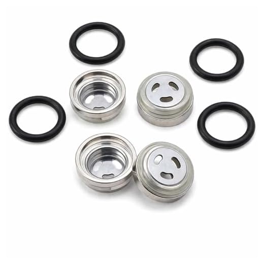 BIVYAX 4 PCS Schauglas Dichtung Kit für Bremspumpe, Bremsflüssigkeitsbehälter Motorrad, schauglas 18mm Sicht Spiegel Dichtung mit Dichtring, Hauptbremszylinder Behälter, für Motorrad und Roller