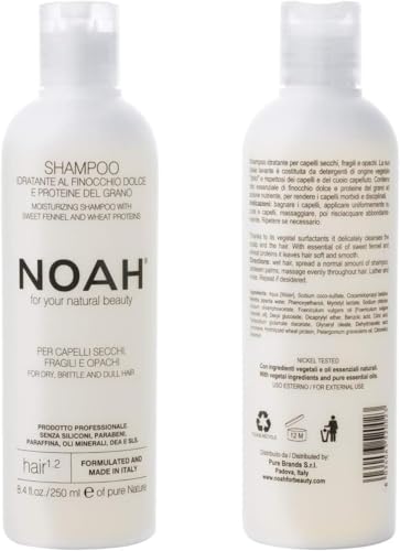 Noah 1.2 Moisturizing, Hair Growth, Scalp Stimulating Sweet Fennel Shampoo - Eco-Friendly, Natural Daily Shampoo, Vegan, Cruelty Free, 8.45 fl.oz.