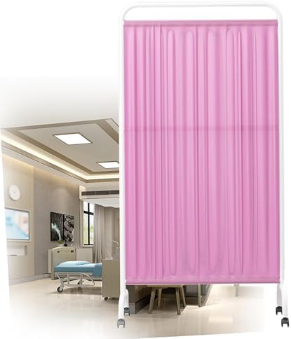 Portable 6ft Mobile 3-Panel Room Divider on Wheels for Patient Rooms, Beauty Salons & Health Facilities - Versatile Privacy Screen - Multi-Color Options