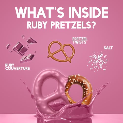 Image of Squirrel Brand Ruby Cacao Pretzel Twists, 20oz Resealable Jar, Sweet & Salty Crunchy Snack, Gourmet Ruby Couverture Pretzel Treats, Premium Gift Idea, Holiday & Party Snack, Indulgent Artisan Ruby Treats