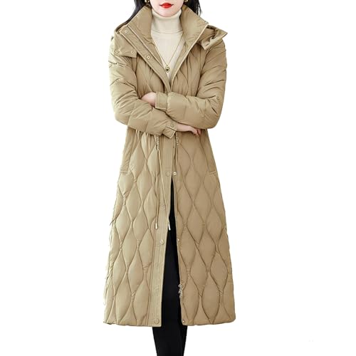 Ruziyoog Womens Long Puffer Vest Sleeveless Quilted Winter Coat Lightweight