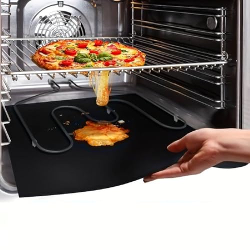CHEFZOCO Alfombrilla Protector Para Horno, Tapete antiadherente para horno, Protector de horno, Lámina protectora para horno, Soporta hasta 260 °C, Medida 40x33 cm recortable, Fibra de vidrio