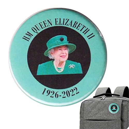 chuty Épingle de Bouton du jubilé de la Reine Elizabeth II - Insigne Reine d'Angleterre 50 mm 1926-2022 - Souvenir Badge Gift Decoration Street Party Decor pour se Souvenir de Sa Majesté