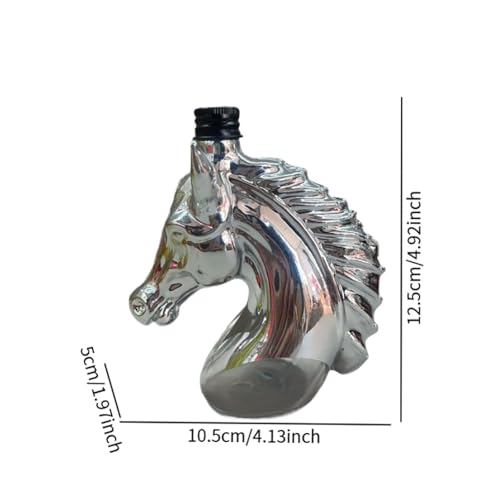 Carafe à whisky cheval en verre borosilicate : bouteille d'exception soufflée bouche pour bar - 4
