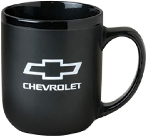 Chevy Bowtie Logo Modelo Taza de café - Negro Mate para Chevrolet
