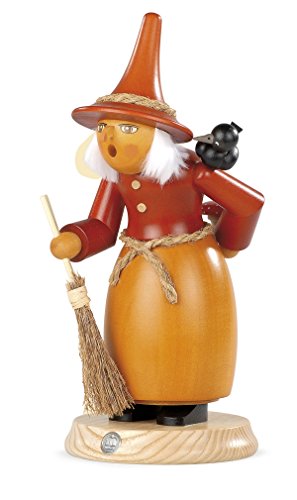 Rudolphs Schatzkiste Räucherfigur Räuchermann groß Hexe mit Rabe...