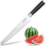 Tingling Watermelon Knife 9' Melon Slicer: Fruit Knives for Cantaloupe, Pineapple Made of High Carbon Steel with Gift Box - Fruit Cutting Knife with Pakkawood Handle