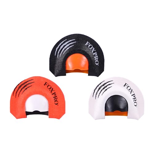 FOXPRO Howler Predator Mouth Call Combo Pack for Coyote Hunting Includes Three Domed Diaphragm Mouth Calls