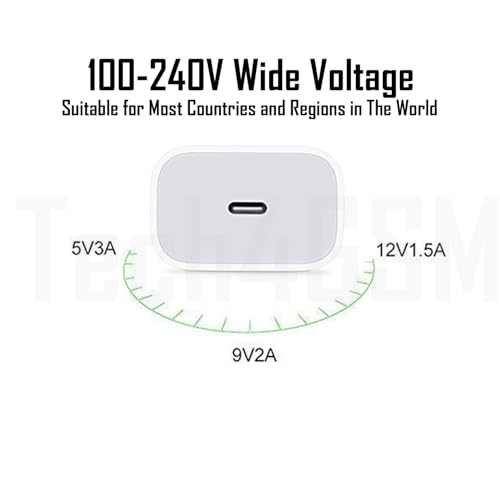 Image of Original 20W Efficient USB-L Adapter Compatible with Apple Models 14 Plus /14 Pro, 15 Series (Only Adapter)